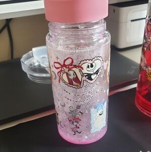 The Perfect Christmas Girft! Kids Snowglobe ; Pink Lid NBC 10 oz. Water Bottle